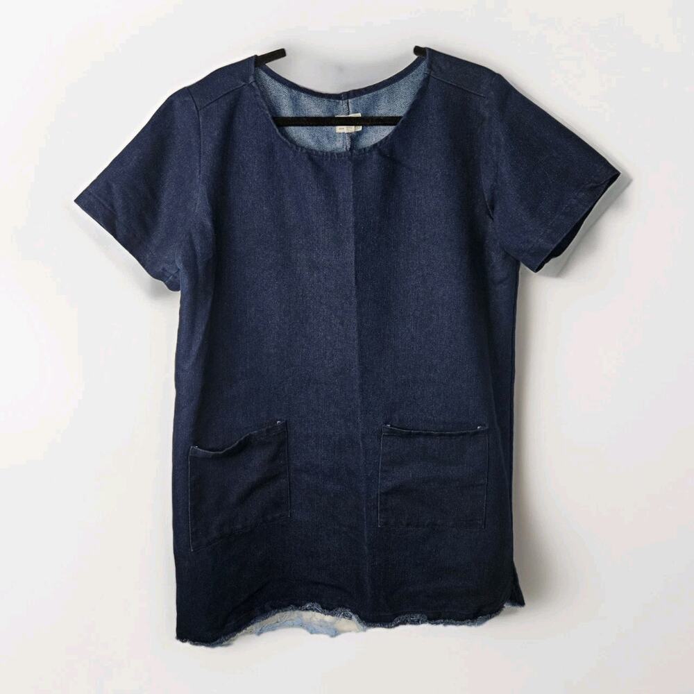 Urban Renewal Denim Mini Dress Size Small Vintage Fabrics Made is USA